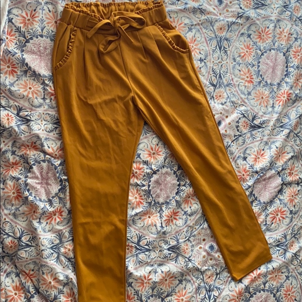 mustard dress pants